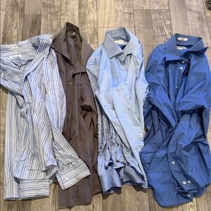 MENS BUTTON DOWN DRESS SHIRT - goodie bundle!!!